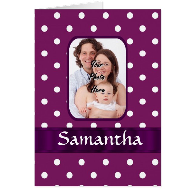 Cartão Bolinhas roxa (Frente)