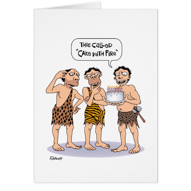 Cartão Bolo 66 engraçado com fogo (Frente)