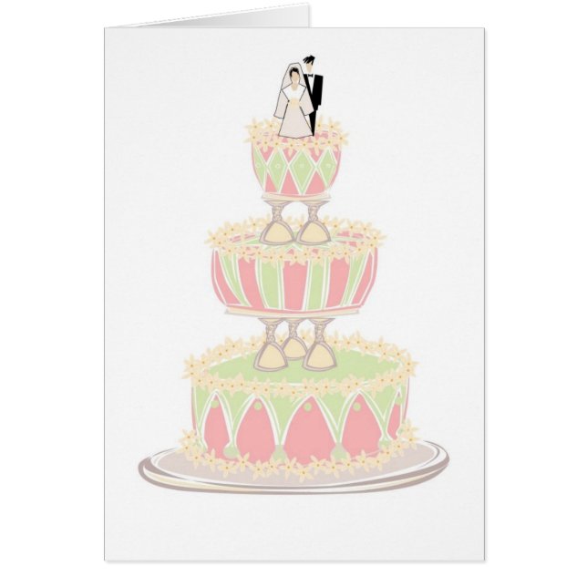 Cartão Bolo Contemporâneo com Camadas de Vidro (Frente)