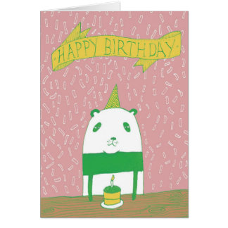 Cartão Bolo da panda