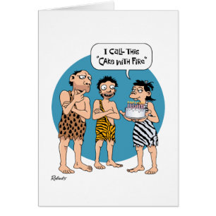 Cartão Bolo de 13 engraçado com fogo