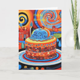 Cartão Bolo de Aniversário