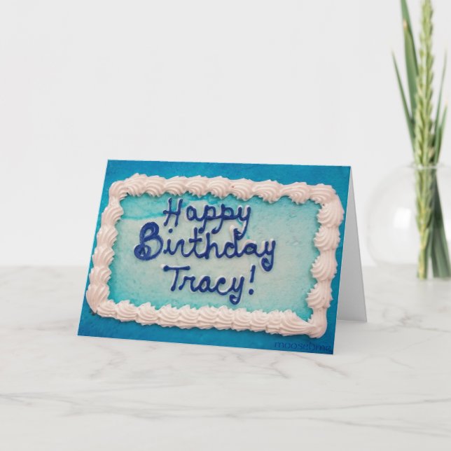 Cartão Bolo de aniversário de 2016 da Tracy (Frente)