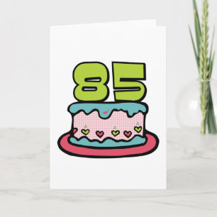 Cartão Bolo de aniversário de 85 anos