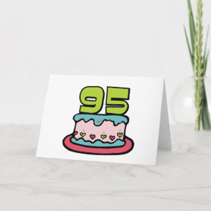 Cartão Bolo de aniversário de 95 anos