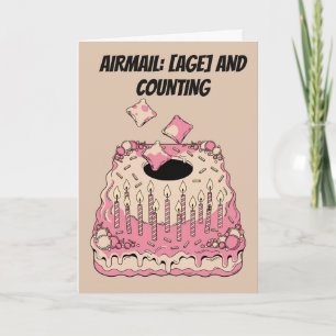 Cartão Bolo de Aniversário de Cornhole Engraçado Humor
