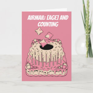 Cartão Bolo de Aniversário de Cornhole Engraçado Humor