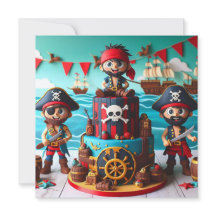 BOLO DE aniversário de criança COM TEMA DE PIRATAS