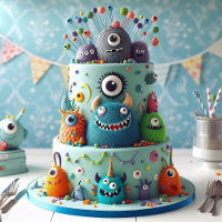 BOLO DE ANIVERSÁRIO DE CRIANÇA DECORRIDO DOS MONST