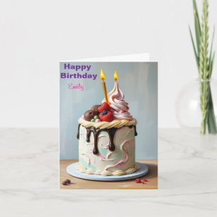 CARTÃO BOLO DE ANIVERSÁRIO DE CRIANÇA DO SORVETE FUNNY