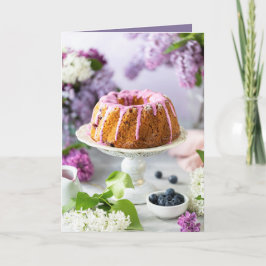 Cartão Bolo de aniversário elegante