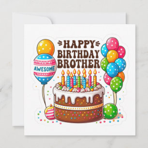 Cartão Bolo de aniversário feliz