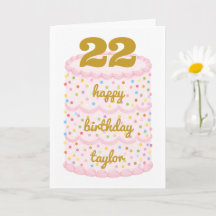 Bolo de Aniversário Personalizado com Idade e Nome