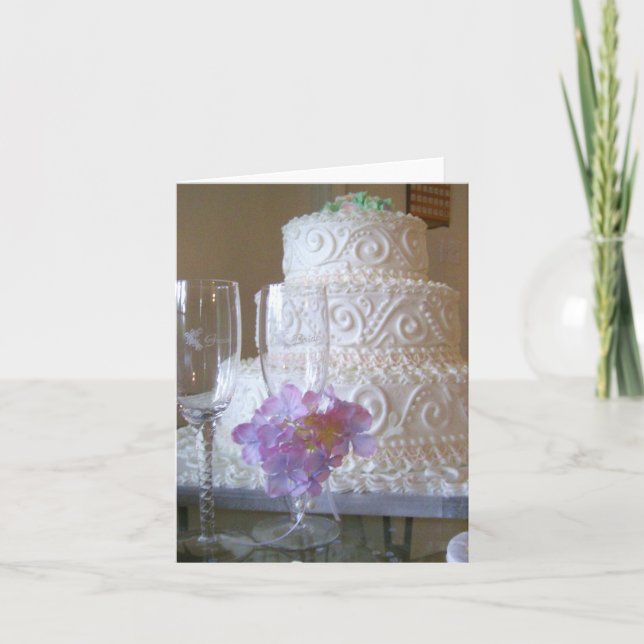 Cartão Bolo de casamento (Frente)