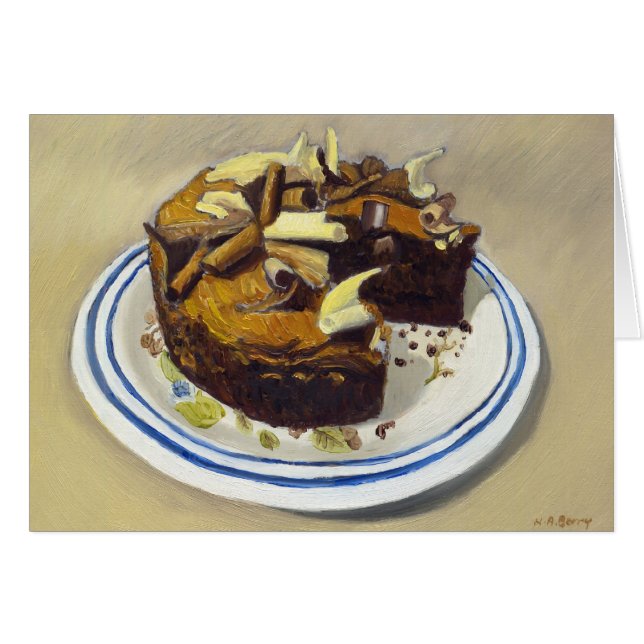 Cartão Bolo de chocolate (Frente Horizontal)