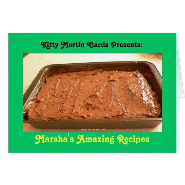 Cartão Bolo de chocolate famoso (Frente Horizontal)