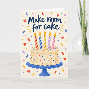 Cartão Bolo de Desfile de Velas de Aniversário