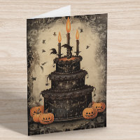 Bolo de Halloween Vintage Aniversário 