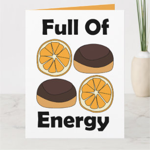 Cartão Bolo de Laranja de Chocolate Jaffa Cheio de Energi