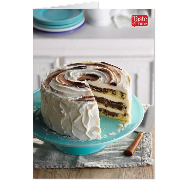 Cartão Bolo de mármore maravilhoso (Frente)