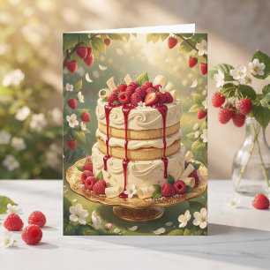 Cartão Bolo de Morango   Feliz Aniversário Vovó