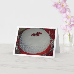 Cartão Bolo de Natal Decorativo Tradicional Inglês