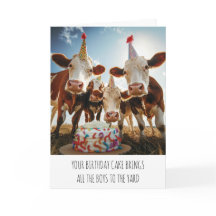 Bolo De Vaca De Aniversário Leva Todos Os Rapazes