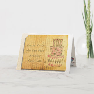 Cartão Bolo do rum do aniversário