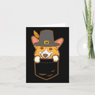 Cartão Bolsa Peregrino Amante do Cão Corgi Galês Bonito D