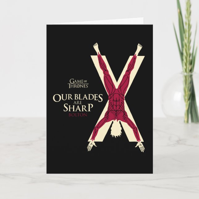 Cartão Bolton Sigil - Nossas lâminas são nítidas (Frente)