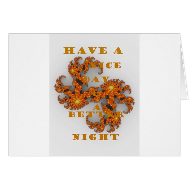 Cartão Bom dia e melhor noite (Frente Horizontal)