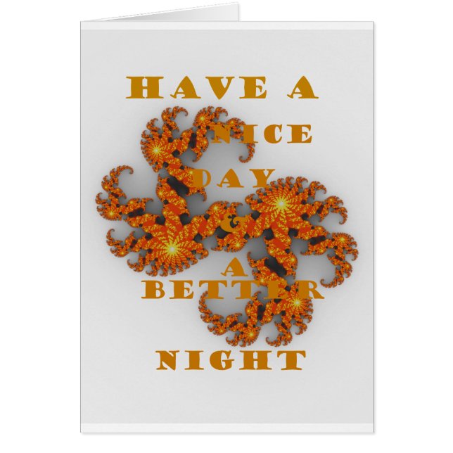 Cartão Bom dia e melhor noite (Frente)