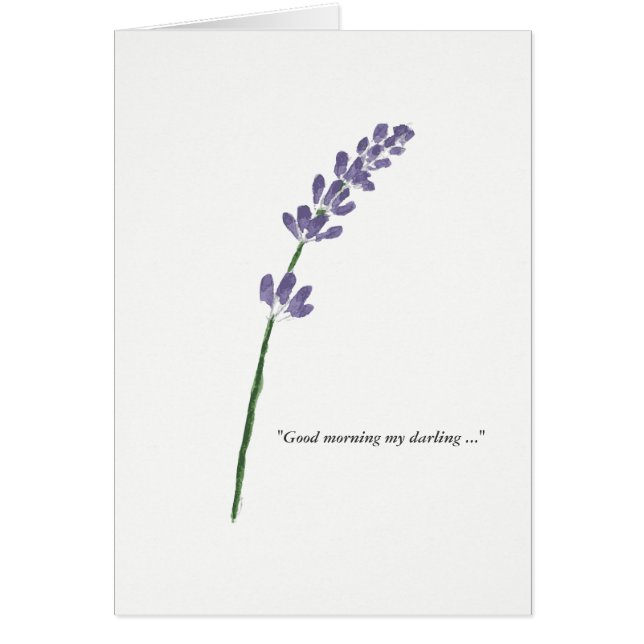 CARTÃO "BOM DIA MEU QUERIDO… EU ADORE O " (Frente)