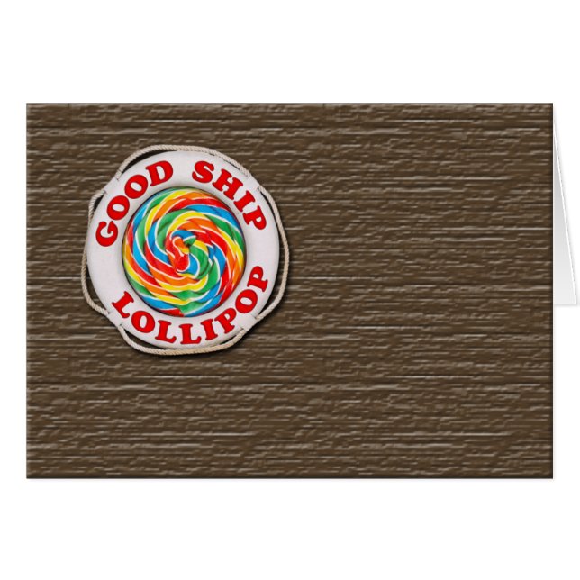Cartão Bom pirulito do navio… (Frente Horizontal)