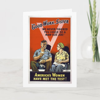 Cartão Bom trabalho Irmã