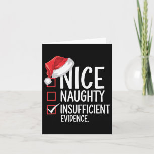 Cartão Bom Travesso Evidências Insuficientes Natal Papai 