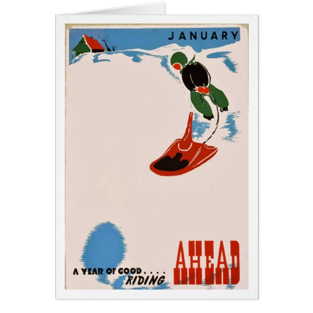 Cartão Bom Zipfl que monta adiante (Frente)