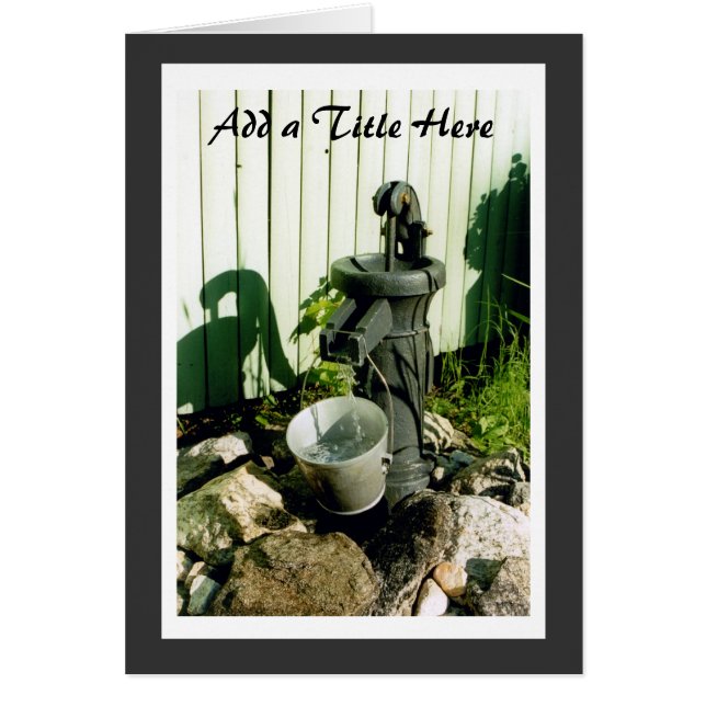 Cartão Bomba de Água (Frente)