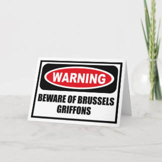 Cartão BOMBA DE Atenção DE BRUXELAS GRIFFONS