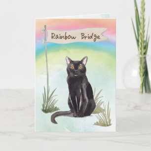 Cartão Bombaim Cat Pet Sympathon Rainbow Bridge