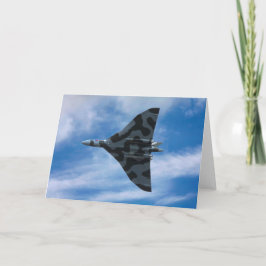 Cartão Bombardeiro vulcano em voo