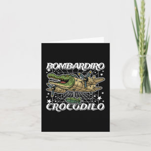 Cartão Bombardiro-crocodilo italiano-cérebro Sem Quedas M