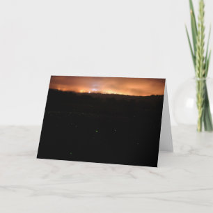 Cartão Bombas à noite