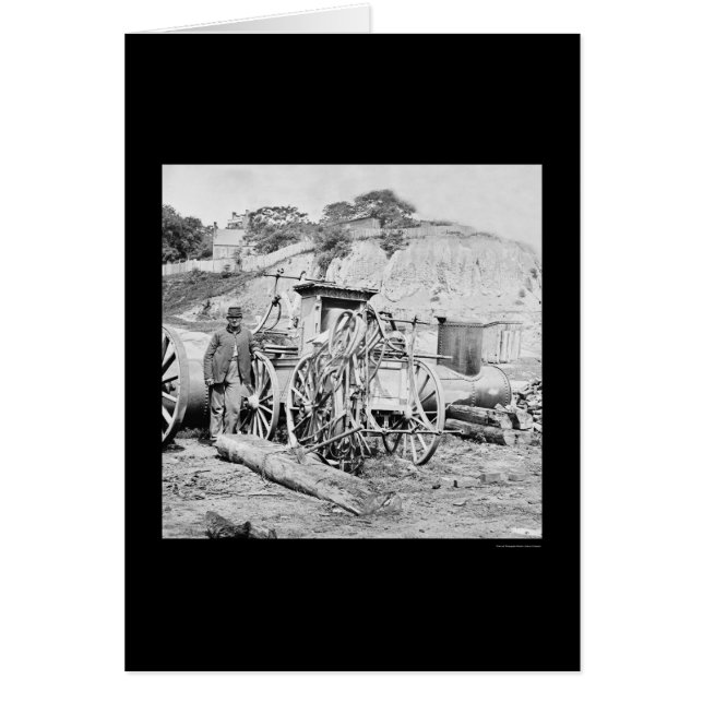 Cartão Bombeiro em Richmond, VA 1865 (Frente)