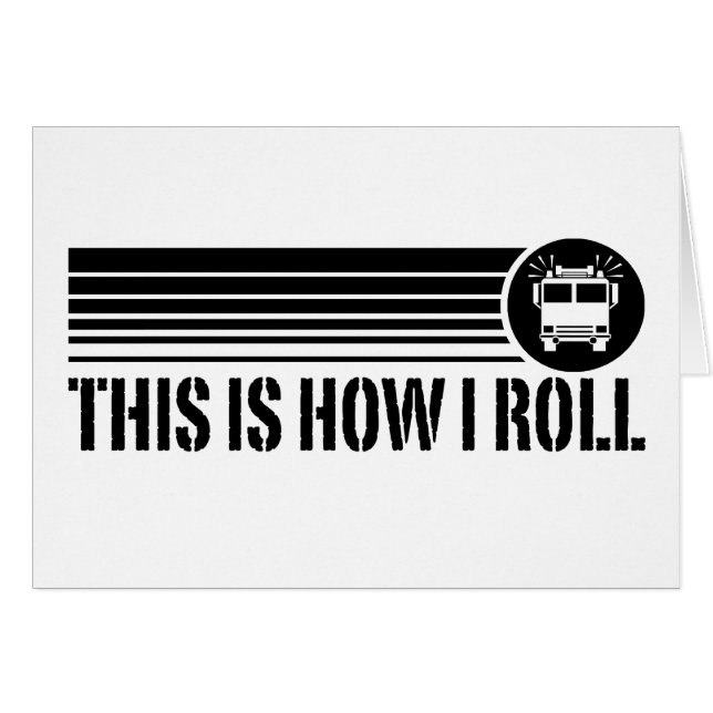 Cartão Bombeiro engraçado (Frente Horizontal)