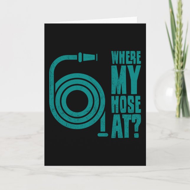 Cartão Bombeiro Roupas Engraçadas de Bombeiro Bombeiro (Frente)