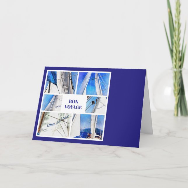 Cartão Bon Voyage Agean Gulet Artística Collage (Frente)