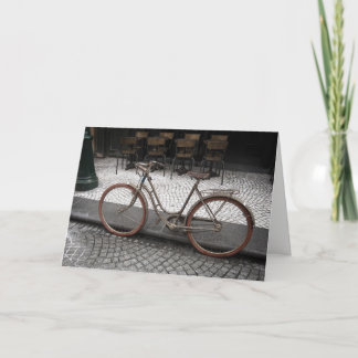 Cartão Bon Voyage Greeting Card - Old Bike in Paris