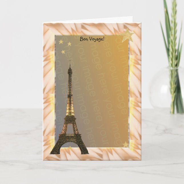 Cartão Bon Voyage! Template (Frente)