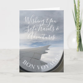 Cartão Bon Voyage! Window Seat Happy Travels Wishes
